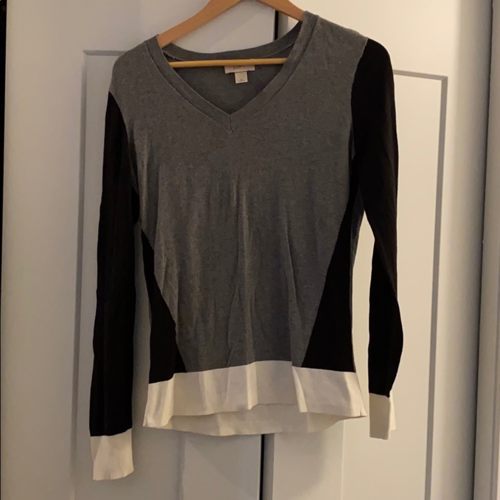 Color block sweater from the Loft